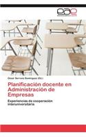 Planificacion Docente En Administracion de Empresas