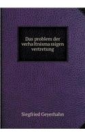 Das problem der verhältnismässigen vertretung