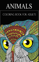 Animals coloring book for adults