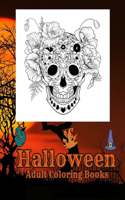 Halloween Adult Coloring Books: An Adult Coloring Book with Skull Pages, Adorable Animals, Fun Characters, and Relaxing Fall Designs