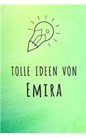 Tolle Ideen von Emira: Liniertes Notizbuch für deinen Vornamen