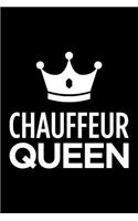 Chauffeur queen: Blank lined novelty office humor themed notebook to write in: With a practical and versatile wide rule interior