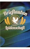 Brieftauben Leidenschaft: Notizbuch A5 120 Seiten mit Punkten in Weiß für Taubenzüchter