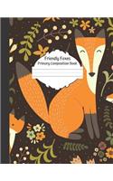 Friendly Foxes Primary Composition Book
