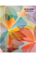 2020-2024 Monthly Planner: Large Five Year Planner with Flower Coloring Pages (Volume 4)