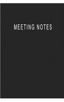 Meeting Notes: Blank Lined Journal Notebook (6 x9 inches) - 110 Pages