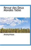 Revue Des Deux Mondes Table