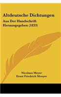 Altdeutsche Dichtungen