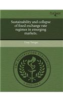 Sustainability and Collapse of Fixed Exchange Rate Regimes in Emerging Markets