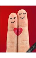 Valentine's Day Notebook Collection: Cute Heart Couple, Journal/Diary, Wide Ruled, 100 Pages, 8.5 x 11