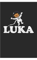 Luka Notebook: Personalized Journal 6x9 inches with 120 Lined Pages - Individualized Notebook For Kids