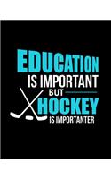 Education Is Important But Hockey Is Importanter: Education Is Important Hockey Is Importanter 2020-2021 Weekly Planner & Gratitude Journal (110 Pages, 8" x 10") Blank Sections For Writing Daily Not