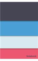 Notebook: Simple And Elegant eye pleasing colorful Notebook Colors: Gun Powder-Shakespeare-Jagged Ice-Mandy/Lined and numbred Notebook / Journal Gift, 120 Pag