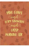 Pine Cones And Leafy Sidewalks And Crisp Morning Air