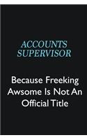 Accounts Supervisor Because Freeking Awsome is not an official title