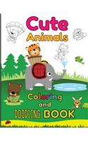 Cute Animals Coloring and Doodling Book