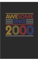 Awesome Since 2000: Graph Paper Notebook / Journal (6" X 9" - 5 Squares per inch - 120 Pages) - Birthday Gift Idea