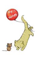 My Notes: Cat and Mouse 6x9 College Lined Notebook Handy Little Notebook for Partybags Ideal Childrens Gift