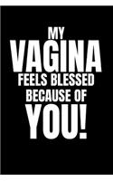 My Vagina Feels Blessed Because of You!: Funny Banter Notebook for Boyfriend (Blank Lined Journal)