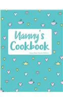 Nanny's Cookbook Aqua Blue Hearts Edition
