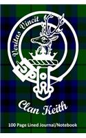 Clan Keith 100 Page Lined Journal/Notebook