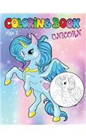 Unicorn Coloring Book Age 2