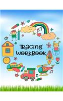 Tracing Workbook: Letter Tracing Practice Book For Preschoolers, Kindergarten (Printing For Kids Ages 3-5)(1" Lines, Dotted)