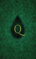 Monogram "Q" Sketchbook: Blank Art Pad Notebook Journal(17 Monogram Chartreuse 150 Sketch)