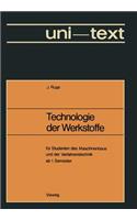 Technologie Der Werkstoffe