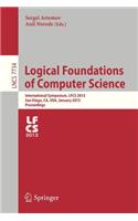 Logical Foundations of Computer Science: International Symposium, Lfcs 2013, San Diego, Ca, Usa, January 6-8, 2013. Proceedings