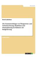 Die Zusammenhänge von Plangewinn- und Verlustrechnung, Planbilanz und Finanzplanung im Rahmen der Budgetierung