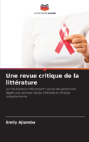 revue critique de la littérature