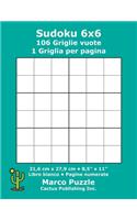 Sudoku 6x6 - 106 Griglie vuote