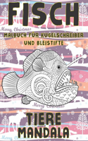 Malbuch für Kugelschreiber und Bleistifte - Mandala - Tiere - Fisch