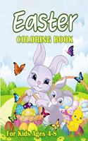 Easter Coloring Book For Kids Ages 4-8