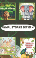 Animal Moral Story Books For Kids Age Above 4 years Set of 4 Bedtime Stories