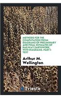 Methods for the Computation from Diagrams of Preliminary and Final Estimates of Railway Earthwork, with Diagrams. Part I-Text