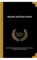 Records and Other Poems