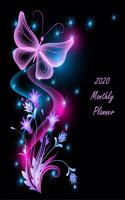 2020 Monthly Planner: Magical Purple Butterfly and Flower Cover - Includes Major U.S. Holidays and Sporting Events