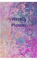 Weekly Planner: Colorful Abstract Art Class Subject Organizer Notebook For Students And Teachers