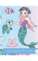 Simple Mermaid Coloring Book