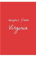 Recipes from Virginia: (State Recipe Notebooks)