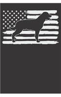 Notebook: Rottweiler USA Flag 4th Of July US America Gift Dot Grid 6x9 120 Pages Journal