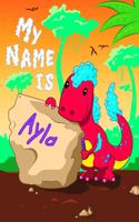 My Name is Ayla: 2 Workbooks in 1! Personalized Primary Name and Letter Tracing Book for Kids Learning How to Write Their First Name and the Alphabet with Cute Dinos