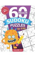 60 Medium Sudoku Puzzles for Kids