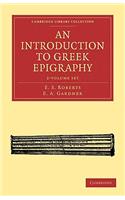 Introduction to Greek Epigraphy 2 Volume Set