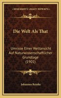 Die Welt Als That: Umrisse Einer Weltansicht Auf Naturwissenschaftlicher Grundlage (1901)
