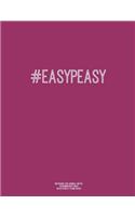 Notebook for Cornell Notes, 120 Numbered Pages, #EASYPEASY, Plum Cover: For Taking Cornell Notes, Personal Index, 8.5"x11", Hashtag Series, Genius Edition