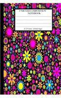 Unruled Composition Notebook 6" x 9". 120 Pages. Bright and Busy Floral Pattern: Unruled Composition Notebook 6" x 9". 120 Pages. Blank Notebook. Bright and Busy Flowers Pattern, Pink, Purple