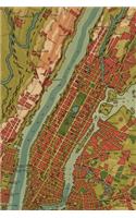 New York Vintage Map Field Journal Notebook, 50 pages/25 sheets, 4x6
